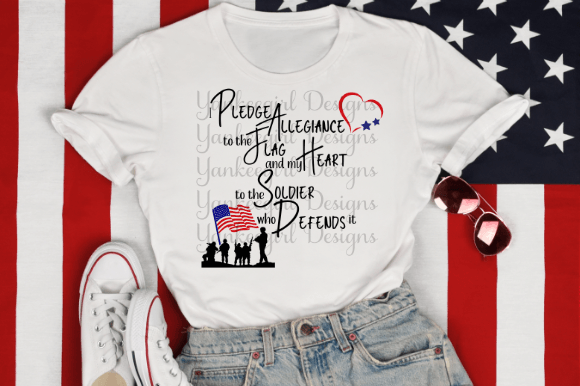 Allegiance to Flag and Heart to Soldier Graphics