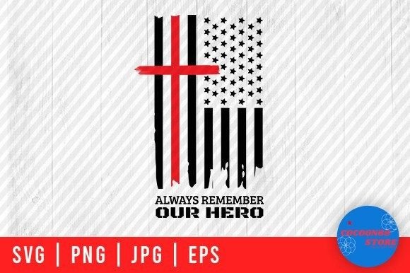 Always Remember, Cross on USA Flag Svg Review