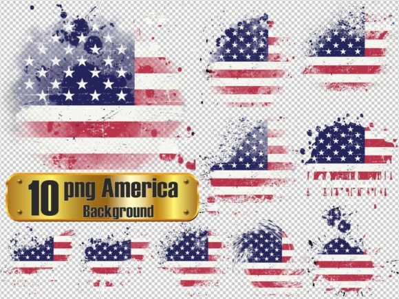 American Flag Distressed Background Png for Crafts and Graphics