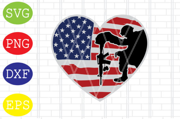 American Flag Heart Svg for Crafts and Graphics