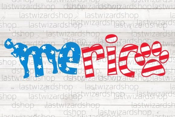 American Flag Paw Print Svg for Crafts and Graphics