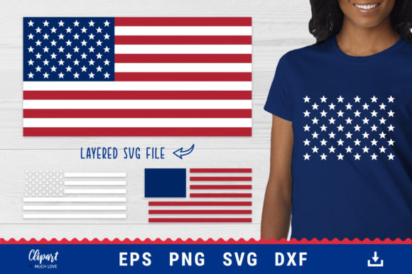 American Flag SVG for Crafts and Graphics