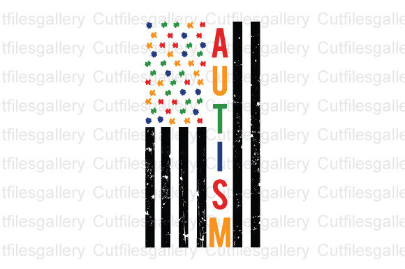 Autism Flag SVG for Local Business Branding and Crafts