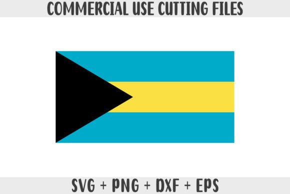 Bahamas Flag SVG Original Colors Graphics for Crafts