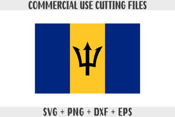 Barbados Flag SVG Graphics for Crafts