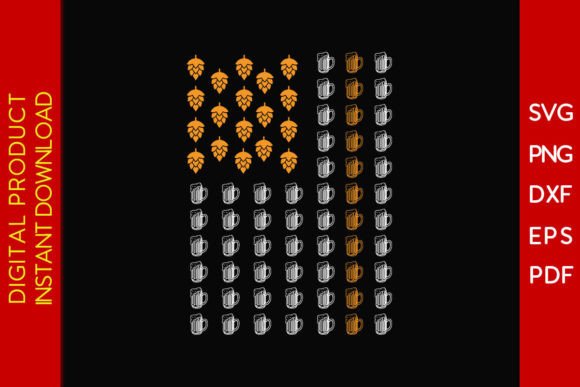 Beer Flag SVG for Graphics and Crafts