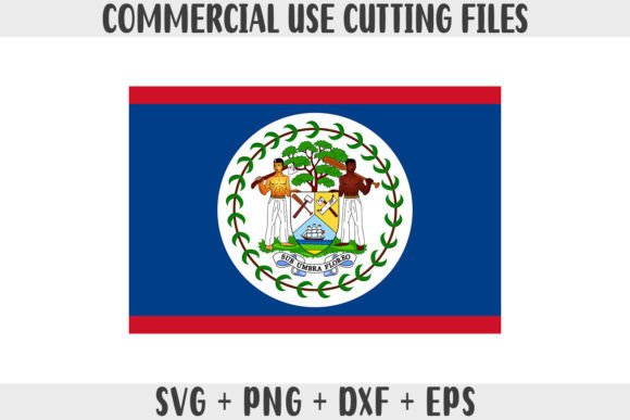 Belize Flag SVG Graphics for Crafts and Web Design