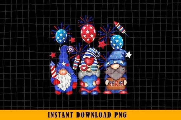 Cute Gnomes Patriotic American Flag