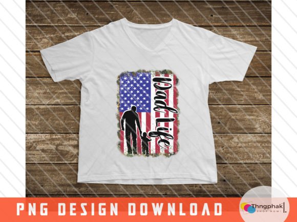 Dad Life American Flag Graphics for Crafts