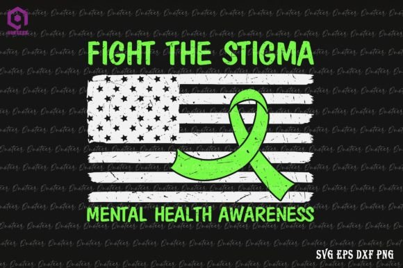 Fight the Stigma American Flag Graphics