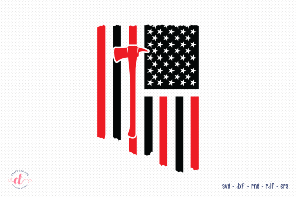 Firefighter Flag SVG for Crafts and Graphics