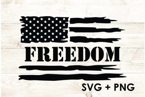 Freedom Text Flag Distressed USA: A Graphic Asset for Local Branding
