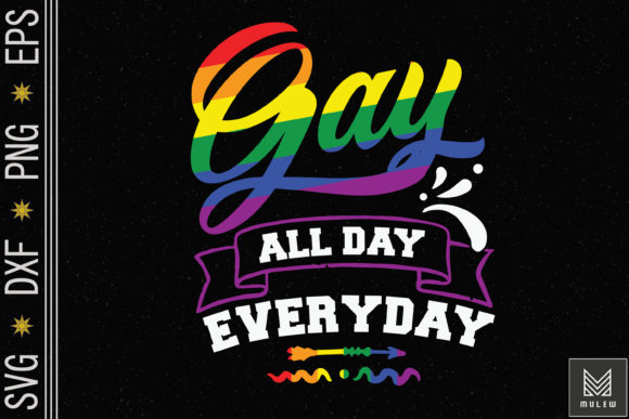 Gay Every Day All Day Pride Flag Embroidery Review