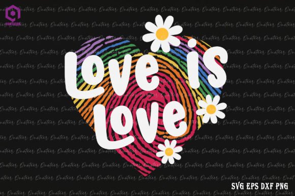 Love is Love LGBT Flag Fingerprint