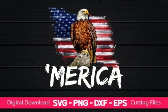 Merica Eagle American Flag Graphics for Crafts