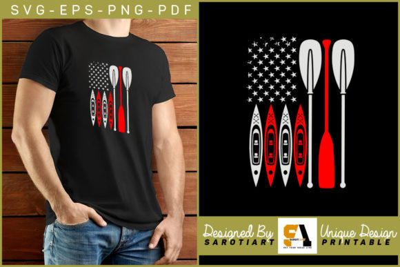 Rowing with USA Flag Vintage Design Review