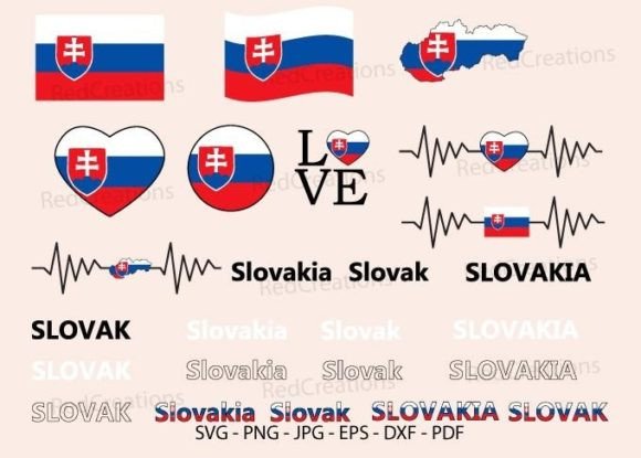 Slovakia Flag Svg for Crafts and Graphics