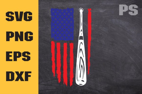 USA Baseball Flag Svg Grunge Graphics for Crafts